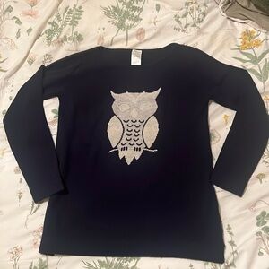 Ateliers de la Maille Navy Cashmere Owl sweater